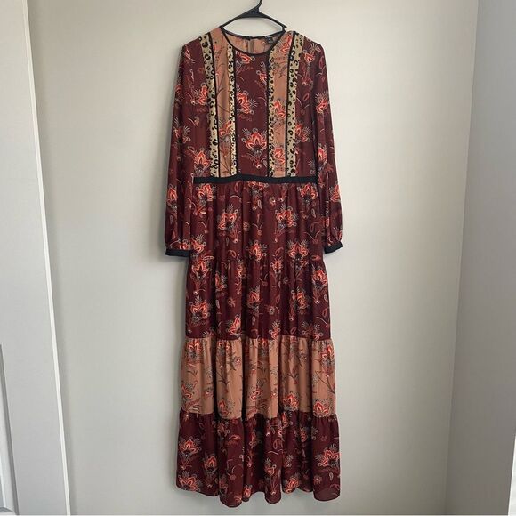 Scotch & Soda The Peaks Boho Mixed Print Maxi Dress XS - Picture 1 of 10